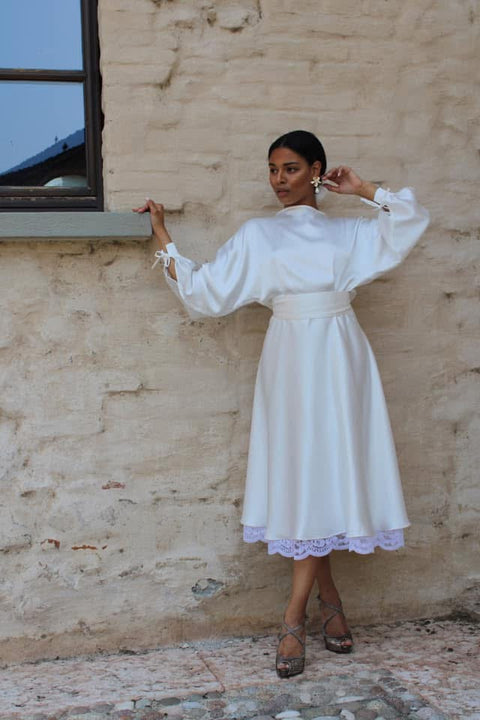 Blanc Clair Midi Dress