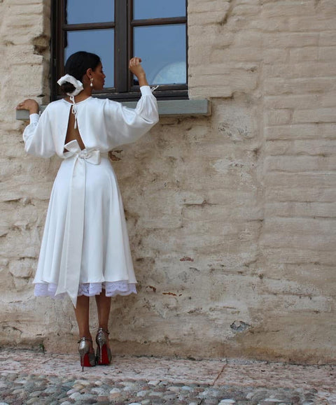 Blanc Clair Midi Dress