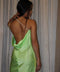 La Femme Midi Cowl Neck Dress