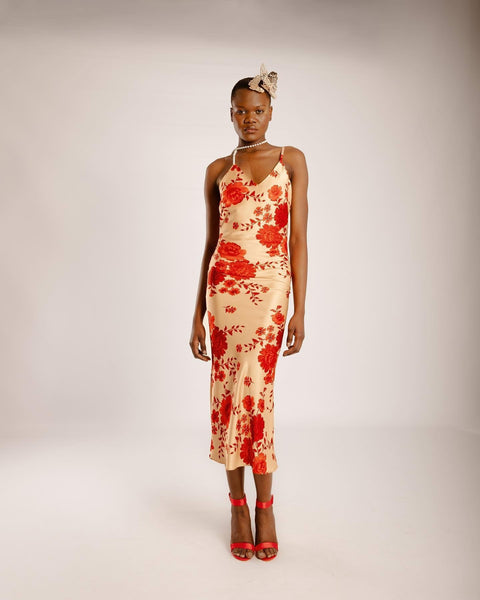 La Femme Flowers Dress