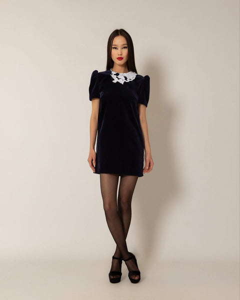 Blu notte Aldina velvet dress