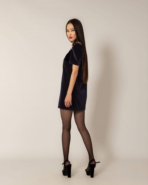 Blu notte Aldina velvet dress